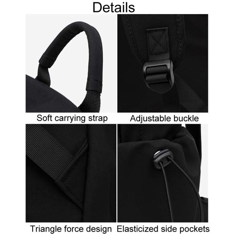 SKV B1530 Large Capacity Student School Bag Casual Double Shoulder Laptop Backpack(Black) - Backpack by SKV | Online Shopping UK | buy2fix