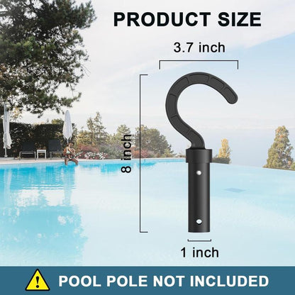Pool Robot Cleaners Fixedly Connected Telescopic Pole Hook(Black) - Swimming Pool Parts by buy2fix | Online Shopping UK | buy2fix