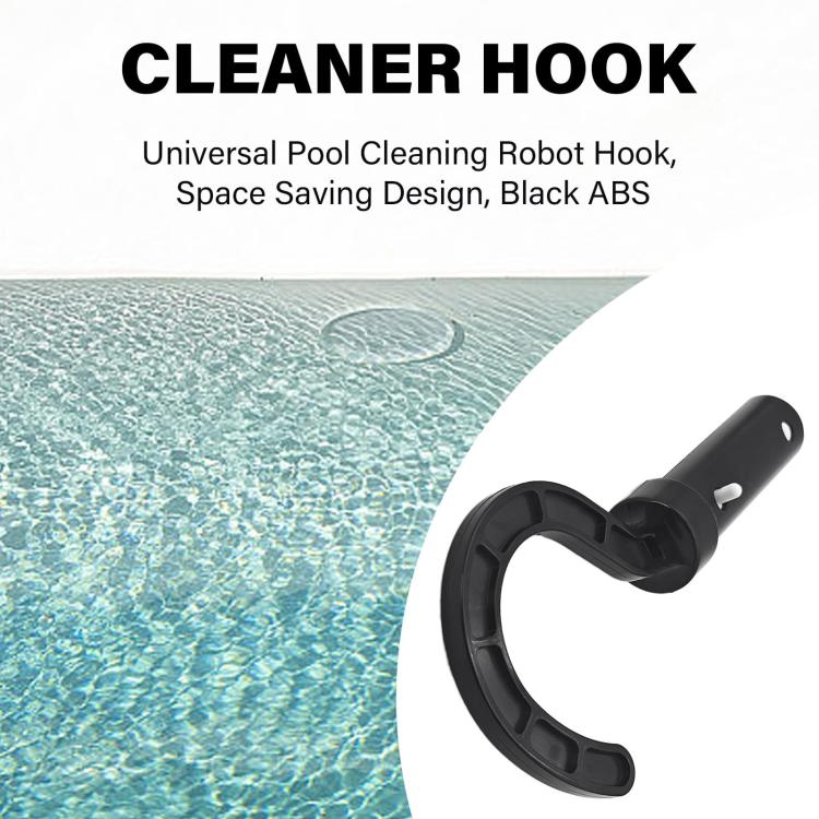 Pool Robot Cleaners Fixedly Connected Telescopic Pole Hook(Black) - Swimming Pool Parts by buy2fix | Online Shopping UK | buy2fix