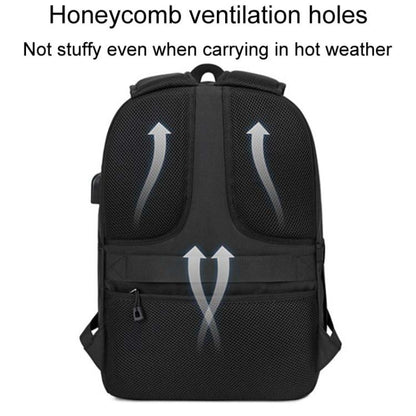 SKV B21071 Large Capacity Student School Bags Leisure Traveling Double Shoulder Laptop Backpack(Silver Gray) - Backpack by SKV | Online Shopping UK | buy2fix