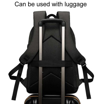 SKV B20537 Lightweight Traveling Double Shoulder Bag Large Capacity Laptop Backpack(Light Gray) - Backpack by SKV | Online Shopping UK | buy2fix