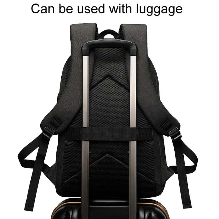 SKV B20537 Lightweight Traveling Double Shoulder Bag Large Capacity Laptop Backpack(Black) - Backpack by SKV | Online Shopping UK | buy2fix