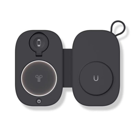T5 3 In 1 Folding Magnetic Wireless Charger For Apple Watch / iPhone / AirPods(Black) - Wireless Charger by buy2fix | Online Shopping UK | buy2fix