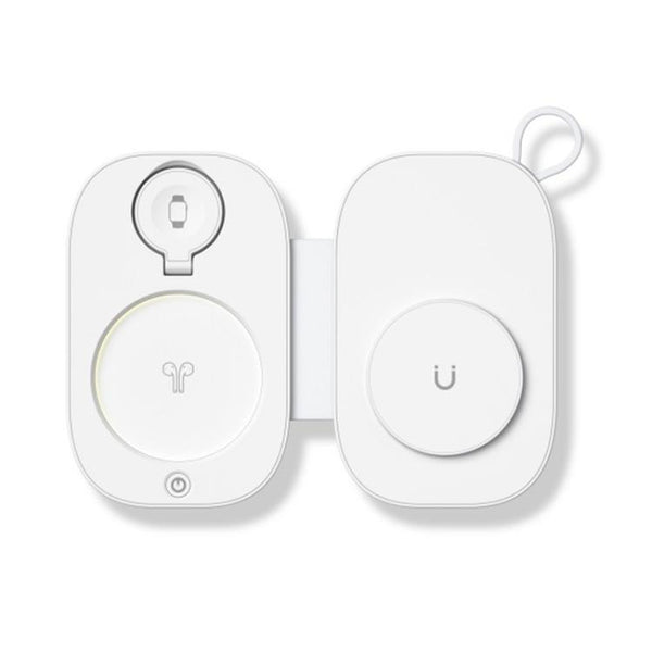 T5 3 In 1 Folding Magnetic Wireless Charger For Apple Watch / iPhone / AirPods(White) - Wireless Charger by buy2fix | Online Shopping UK | buy2fix