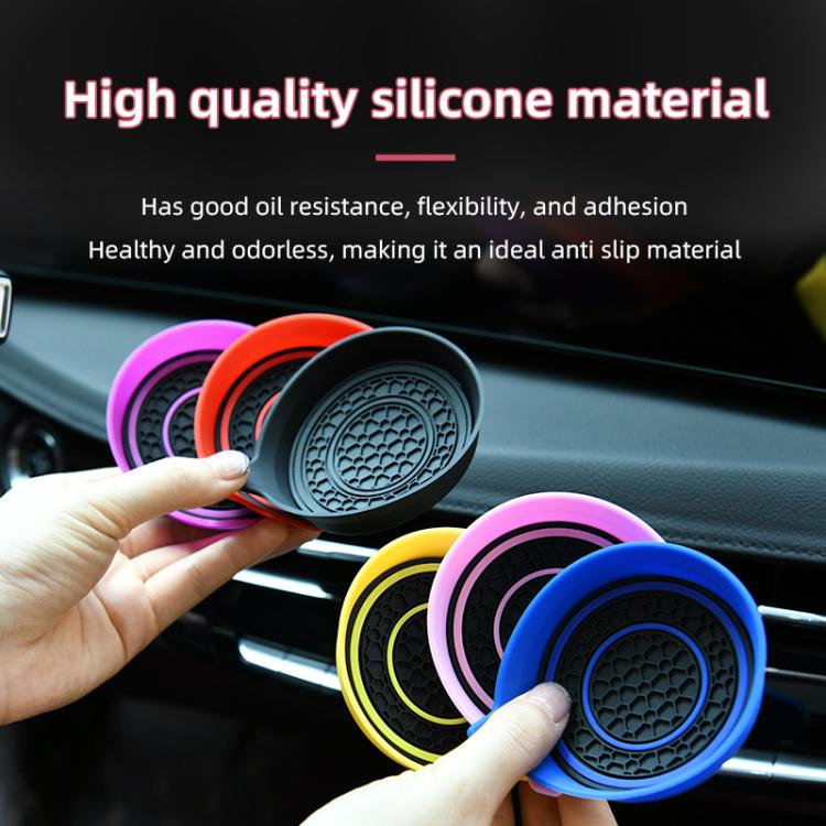 Car Bowl-shaped Non-slip Heat-insulating Double-ring Water Coaster, Color: Red by buy2fix