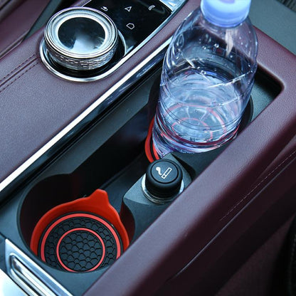 Car Bowl-shaped Non-slip Heat-insulating Double-ring Water Coaster, Color: Red by buy2fix