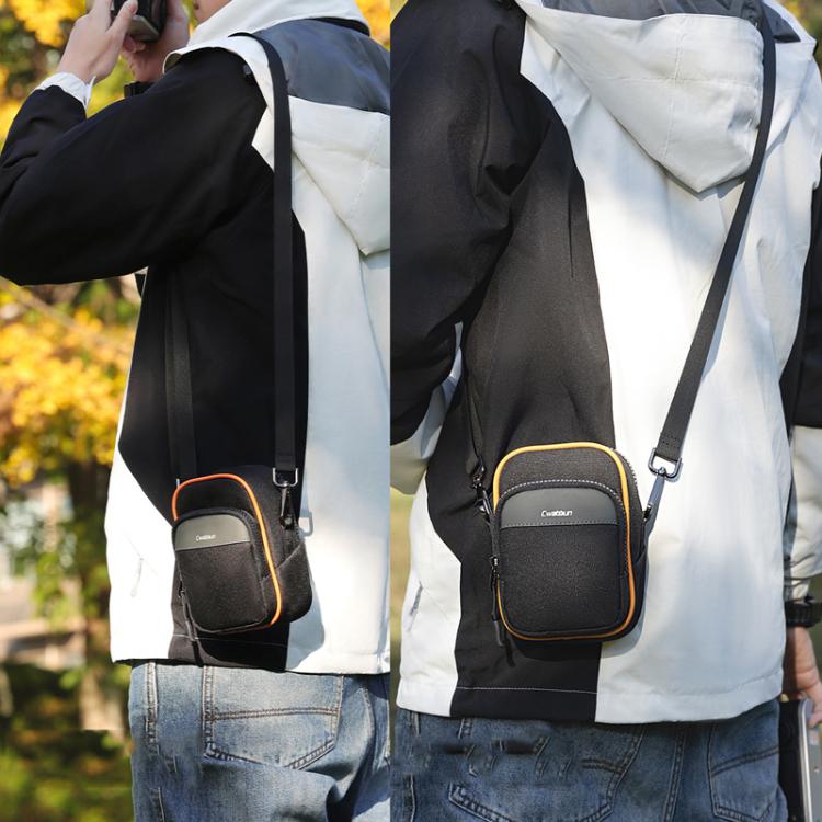 Cwatcun D168 Small Convenient Camera Bag Scratch-Resistant And Wear-Resistant Microslice Card Camera Pouch(Black) - Strap Satchel by Cwatcun | Online Shopping UK | buy2fix