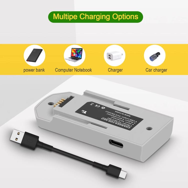 For DJI Neo Drone YX Battery Charger USB-C/Type-C Port Battery Manager(Gray) - Other by YX | Online Shopping UK | buy2fix