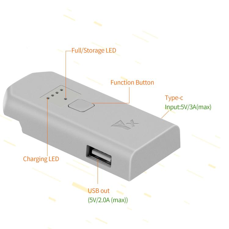 For DJI Neo Drone YX Battery Charger USB-C/Type-C Port Battery Manager(Gray) - Other by YX | Online Shopping UK | buy2fix