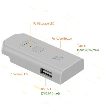 For DJI Neo Drone YX Battery Charger USB-C/Type-C Port Battery Manager(Gray) - Other by YX | Online Shopping UK | buy2fix