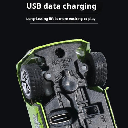 1:64 Mini Alloy 2.4Ghz Remote Control Car Children Rechargeable Model Car, Color: CO-5501E Green - RC Cars by buy2fix | Online Shopping UK | buy2fix