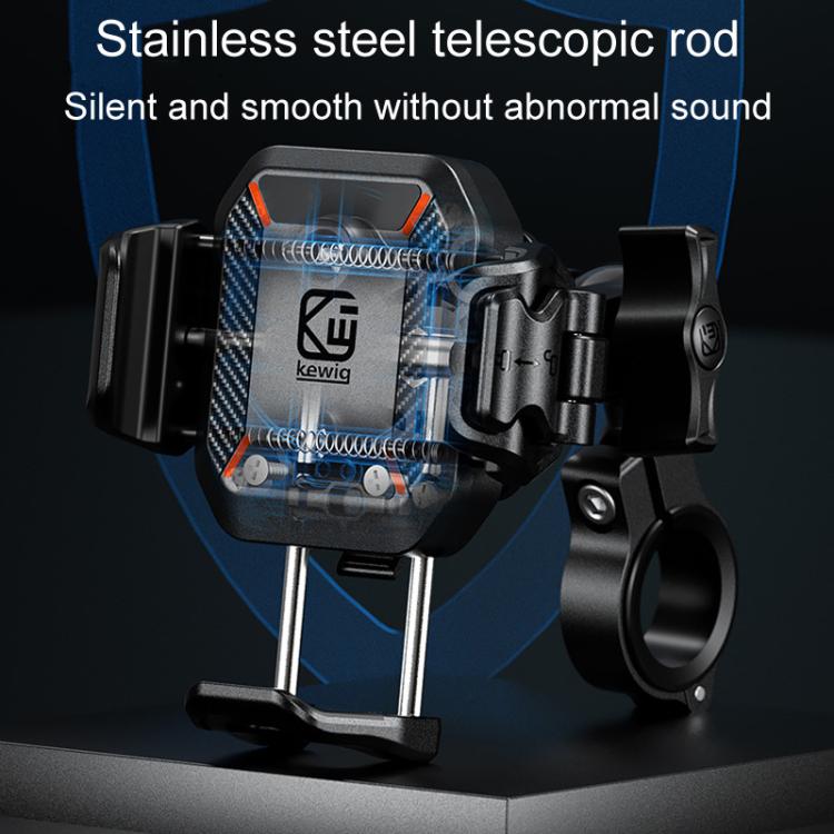 Kewig M33-C1 Outdoor Motorcycle Bike Riding Anti-Theft Shock Absorbing Cell Phone Holder(Standard Handlebar) by Kewig