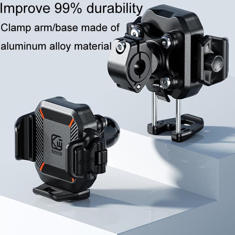 Kewig M33-C1 Outdoor Motorcycle Bike Riding Anti-Theft Shock Absorbing Cell Phone Holder(Standard Handlebar) by Kewig