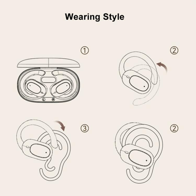 Bone Conduction Wireless Noise Reduction On-Ear Bluetooth Earphones(White) - Bluetooth Earphone by buy2fix | Online Shopping UK | buy2fix