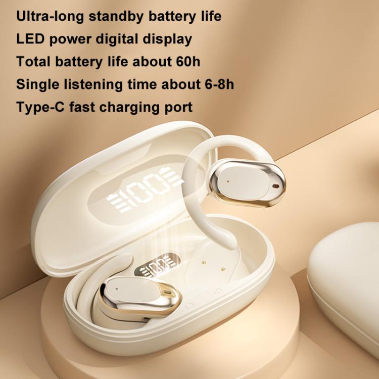 Bone Conduction Wireless Noise Reduction On-Ear Bluetooth Earphones(White) - Bluetooth Earphone by buy2fix | Online Shopping UK | buy2fix