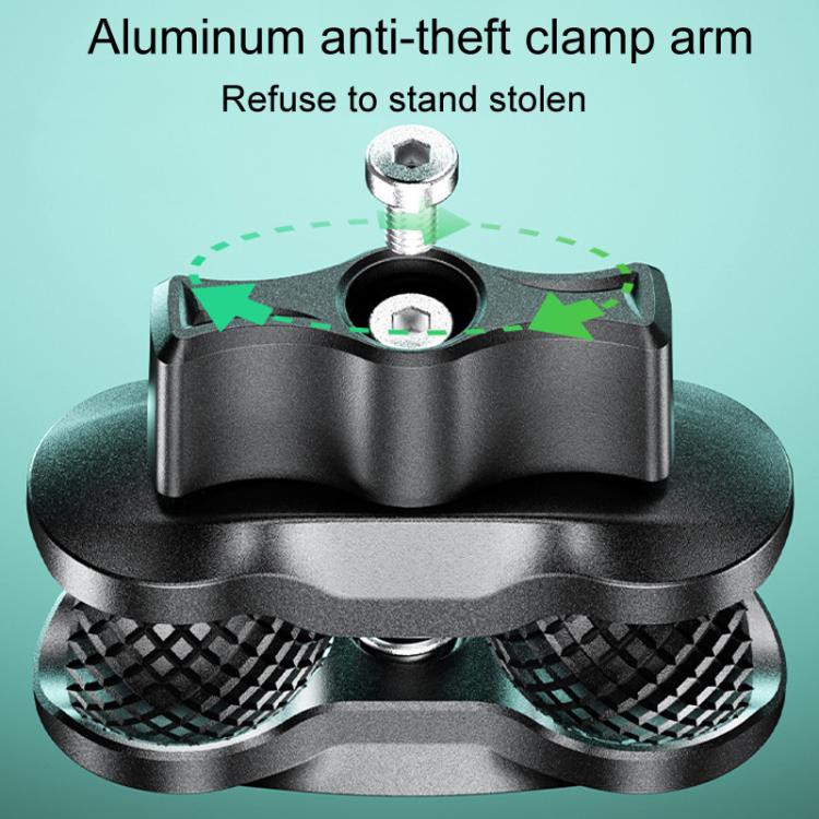 Kewig M33-A5 Outdoor Riding Shock Absorbing Anti-Theft 15W QI Wireless Charger Cell Phone Mounting Bracket(Horizontal Bar Model) by Kewig