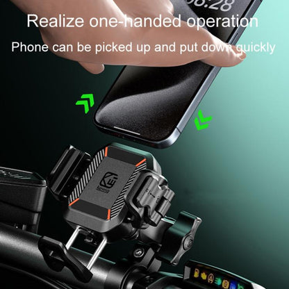 Kewig M33-A5 Outdoor Riding Shock Absorbing Anti-Theft 15W QI Wireless Charger Cell Phone Mounting Bracket(Horizontal Bar Model) by Kewig