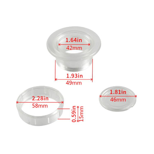 1.63 Inch RV Sunshade Eyelet Plug Cap(Transparent) by buy2fix