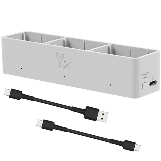 For DJI Avata 2 YX Charger 3-way Charging Butler Supports PD 65W(Silver Gray) - Other by YX | Online Shopping UK | buy2fix