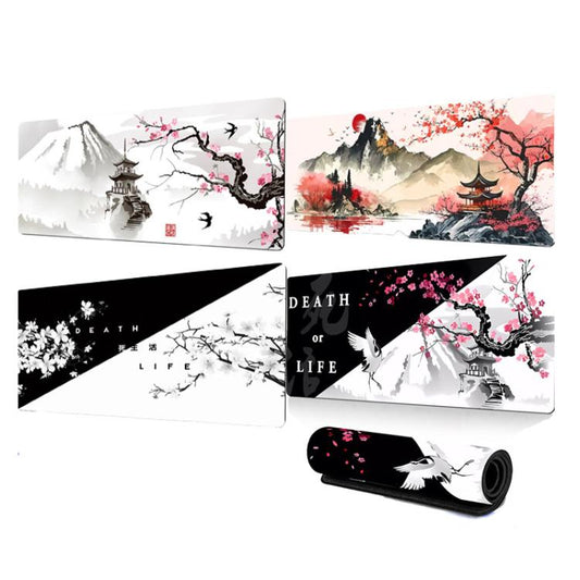 400x900x2mm Ink Painting Cherry Blossom Rubber Non-Slip Mouse Pad Desk Mat(Pattern 8) - Mouse Pads by buy2fix | Online Shopping UK | buy2fix