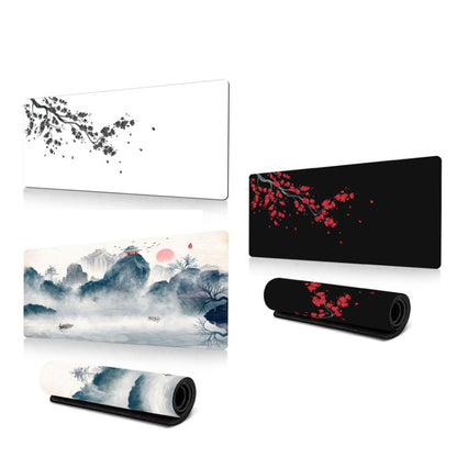 300x600x2mm Ink Painting Cherry Blossom Rubber Non-Slip Mouse Pad Desk Mat(Pattern 20) - Mouse Pads by buy2fix | Online Shopping UK | buy2fix