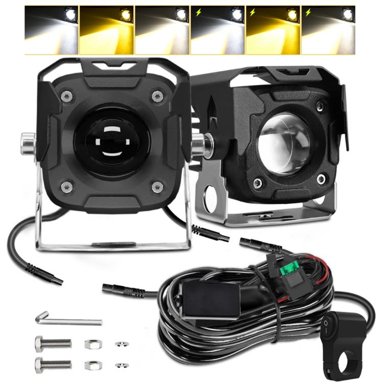 Motorcycle Spotlight Strobe 6 Modes With Control Cable Set(SK1 POR) - Headlights by buy2fix | Online Shopping UK | buy2fix