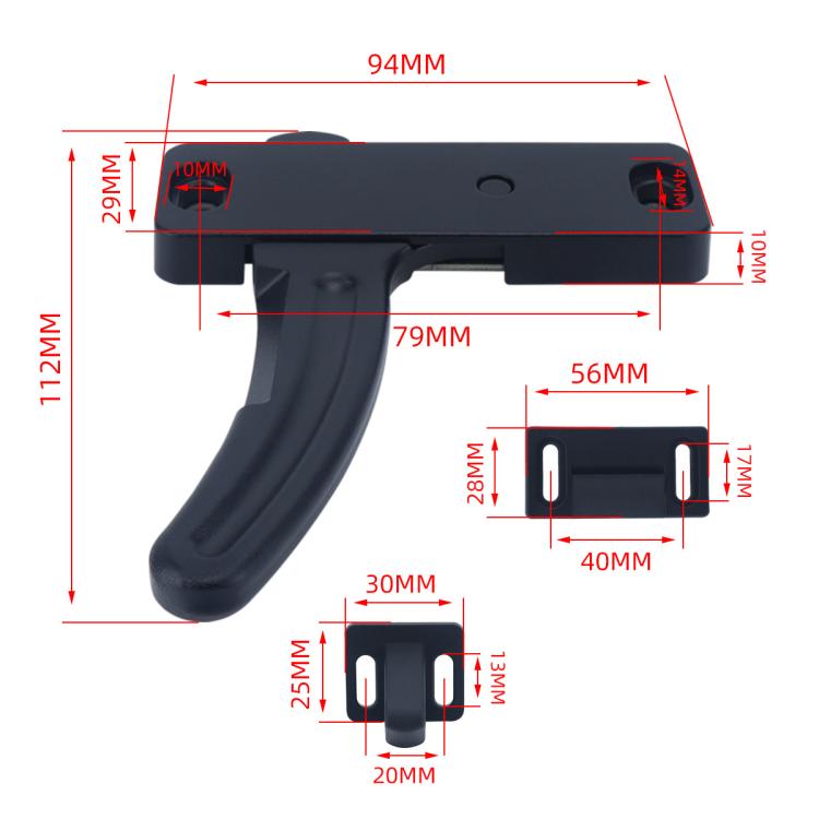 RV Screen Three-section Split Telescopic Rod L-shaped Replacement Handle, Specifications: Right Hand - Door Handles by buy2fix | Online Shopping UK | buy2fix