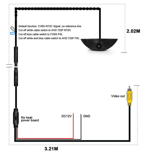 For Volvo Car Hollow Logo Universal Front View Camera by buy2fix