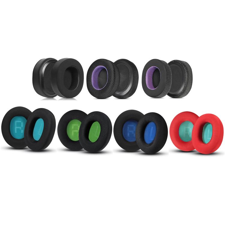 1pair Headset Sponge Earmuffs for SteelSeries Arctis Pro / Arctis 3 / 5 / 7, Color: Black Lake Blue Ice Silk - Earmuff & Pad by buy2fix | Online Shopping UK | buy2fix