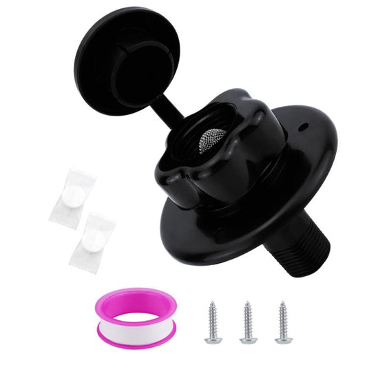 RV Ship Flange Threaded Leak-proof Water Inlet Connector Check Valve, Specifications: Black 2 by buy2fix