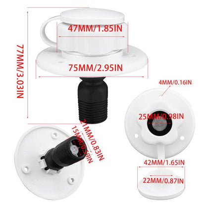 RV Ship Flange Threaded Leak-proof Water Inlet Connector Check Valve, Specifications: White 1 by buy2fix