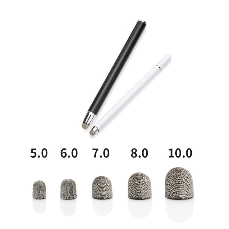 10pcs Silver Fibre Nano Conductive Light Fabric Tip High Sensitivity Capacitive Pen Tip, Spec: 5.0mm - Pencil Accessories by buy2fix | Online Shopping UK | buy2fix