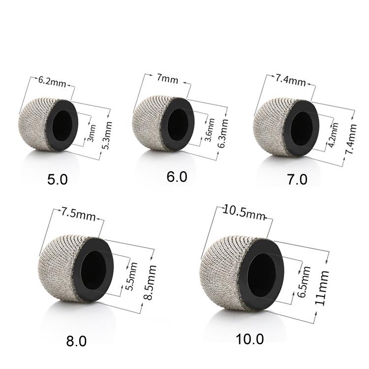 10pcs Silver Fibre Nano Conductive Light Fabric Tip High Sensitivity Capacitive Pen Tip, Spec: 5.0mm - Pencil Accessories by buy2fix | Online Shopping UK | buy2fix