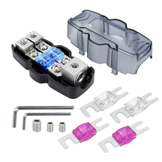1 Out 2 Ways Car Audio Power Fuse Holder Car Fuse Distribution Block, Specifications: CP-5175 With Accessories by buy2fix
