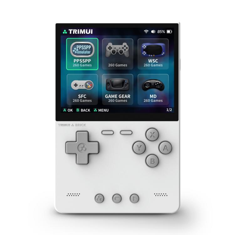 TRIMUI BRICK Open Source Pocket Console Portable Wireless Bluetooth HD Retro Arcade, Size: 128G(White) - Pocket Console by TRIMUI | Online Shopping UK | buy2fix