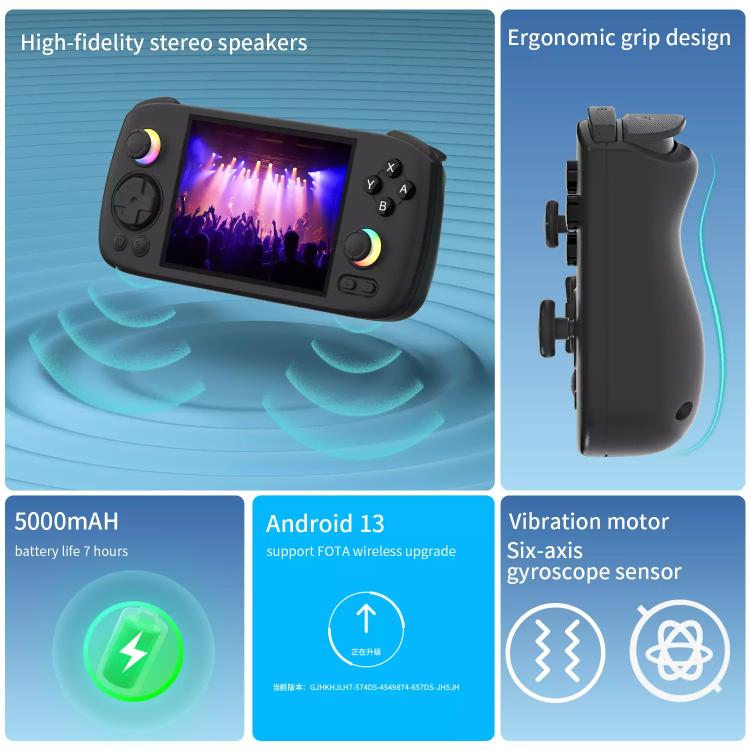ANBERNIC RG406H Wireless HD Touch Screen Handheld Game Console, Memory: Standard No Card(Black) - Pocket Console by ANBERNIC | Online Shopping UK | buy2fix