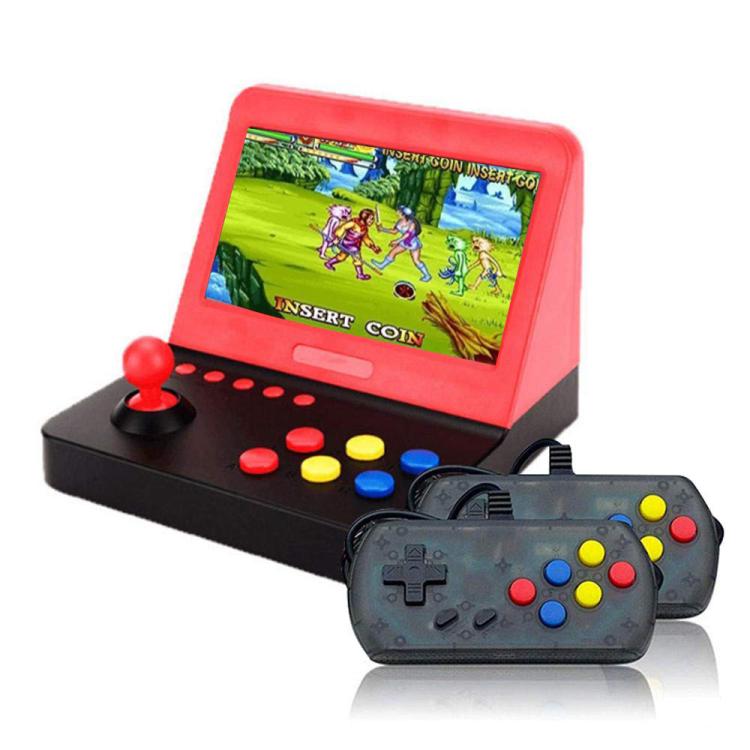 AMPOWN RETRO 7 inch Large Screen Handheld Console Rocker Game Player Open Source Retro Arcade, With Dual Grip(Black Red) - Pocket Console by AMPOWN | Online Shopping UK | buy2fix
