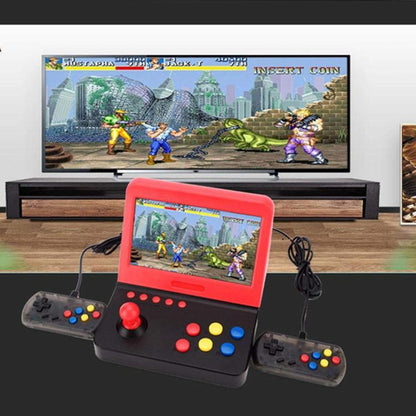 AMPOWN RETRO 7 inch Large Screen Handheld Console Rocker Game Player Open Source Retro Arcade, With Dual Grip(Black Red) - Pocket Console by AMPOWN | Online Shopping UK | buy2fix