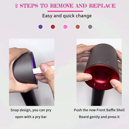 Front Baffle Shell Board Part For Dyson Hair Dryer HD01 / HD02 / HD03 / HD04 / HD07 / HD08 Repair Parts(Purple) - For Dyson Accessories by buy2fix | Online Shopping UK | buy2fix