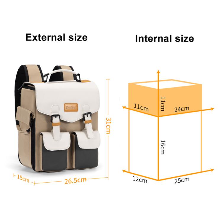 Cwatcun D171 Small Large Capacity DSLR Camera Storage Bag Casual Double Shoulder Load Reducing Breathable Backpack - Backpack by Cwatcun | Online Shopping UK | buy2fix