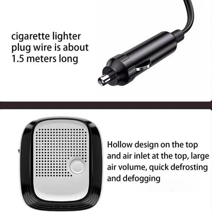 12V Fast Heating Car Heater Glass Defogger(Black White) - Heating & Fans by buy2fix | Online Shopping UK | buy2fix