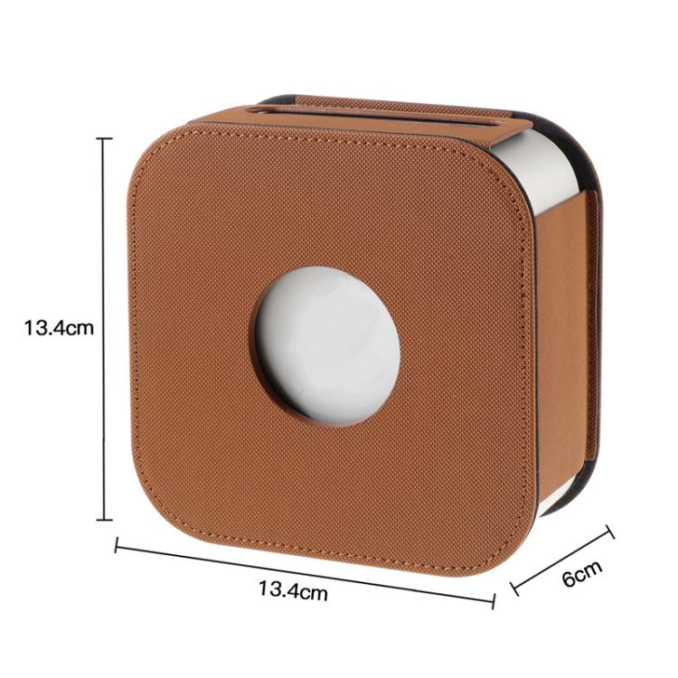 For Mac Mini M4 / M4 Pro Computer Host Dustproof Leather Case Shockproof Protective Cover(Brown) - MINI PC Accessories & Gadgets by buy2fix | Online Shopping UK | buy2fix