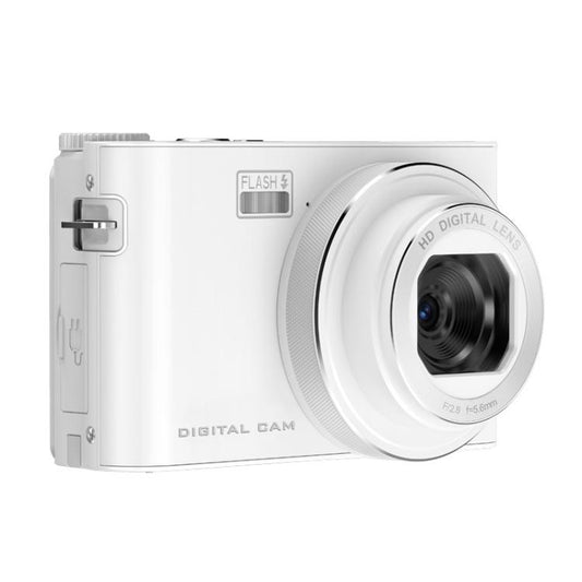 4K HD Touch Screen Digital Micro SLR Camera MP3 DSLR Camcorder 64MP Anti-Shake Vlogging Video Camera(White) - Video Cameras by buy2fix | Online Shopping UK | buy2fix