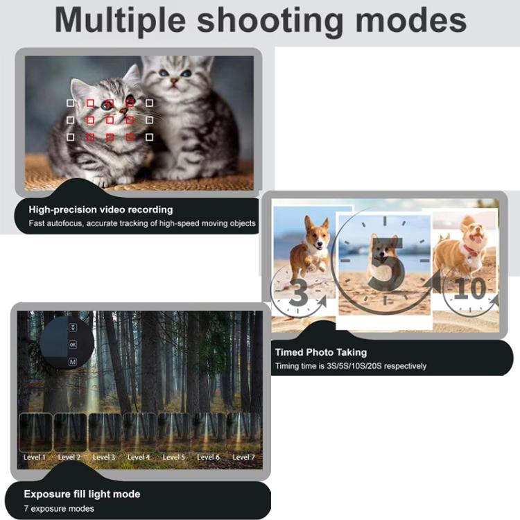 4K HD Touch Screen Digital Micro SLR Camera MP3 DSLR Camcorder 64MP Anti-Shake Vlogging Video Camera(White) - Video Cameras by buy2fix | Online Shopping UK | buy2fix