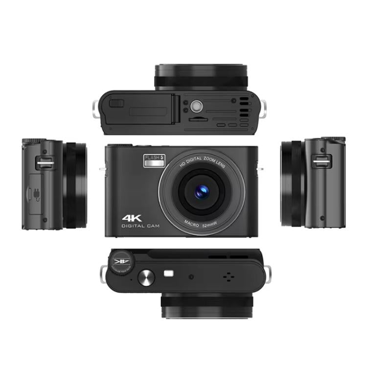 4K HD Touch Screen Digital Micro SLR Camera MP3 DSLR Camcorder 64MP Anti-Shake Vlogging Video Camera(White) - Video Cameras by buy2fix | Online Shopping UK | buy2fix