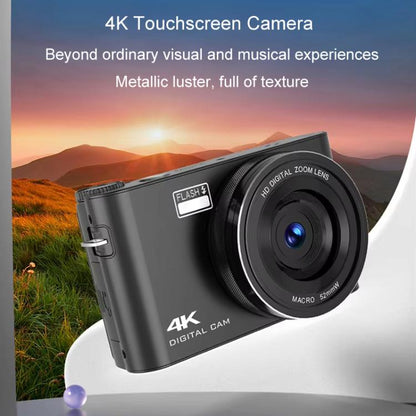 4K HD Touch Screen Digital Micro SLR Camera MP3 DSLR Camcorder 64MP Anti-Shake Vlogging Video Camera(Black) - Video Cameras by buy2fix | Online Shopping UK | buy2fix