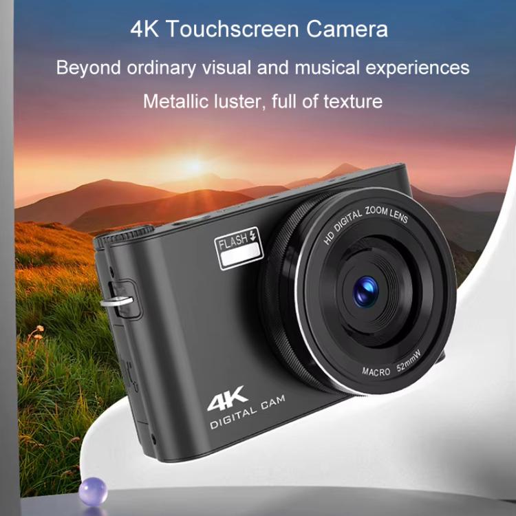4K HD Touch Screen Digital Micro SLR Camera MP3 DSLR Camcorder 64MP Anti-Shake Vlogging Video Camera(White) - Video Cameras by buy2fix | Online Shopping UK | buy2fix