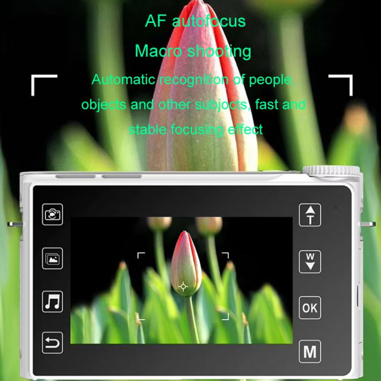 4K HD Touch Screen Digital Micro SLR Camera MP3 DSLR Camcorder 64MP Anti-Shake Vlogging Video Camera(White) - Video Cameras by buy2fix | Online Shopping UK | buy2fix