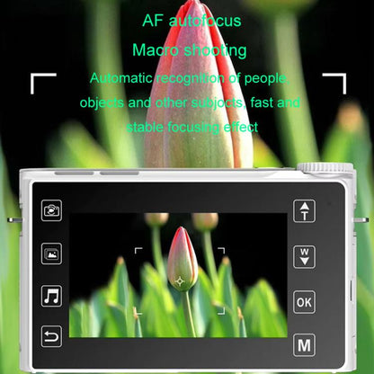 4K HD Touch Screen Digital Micro SLR Camera MP3 DSLR Camcorder 64MP Anti-Shake Vlogging Video Camera(White) - Video Cameras by buy2fix | Online Shopping UK | buy2fix