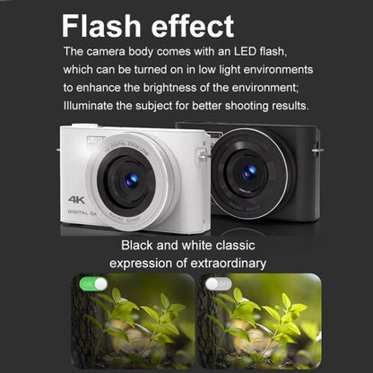 4K HD Touch Screen Digital Micro SLR Camera MP3 DSLR Camcorder 64MP Anti-Shake Vlogging Video Camera(Black) - Video Cameras by buy2fix | Online Shopping UK | buy2fix